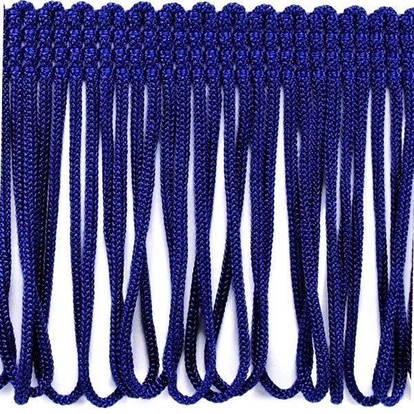 Image of 8 cm wide fringe - royal blue – available at Charlotte's Fabrics