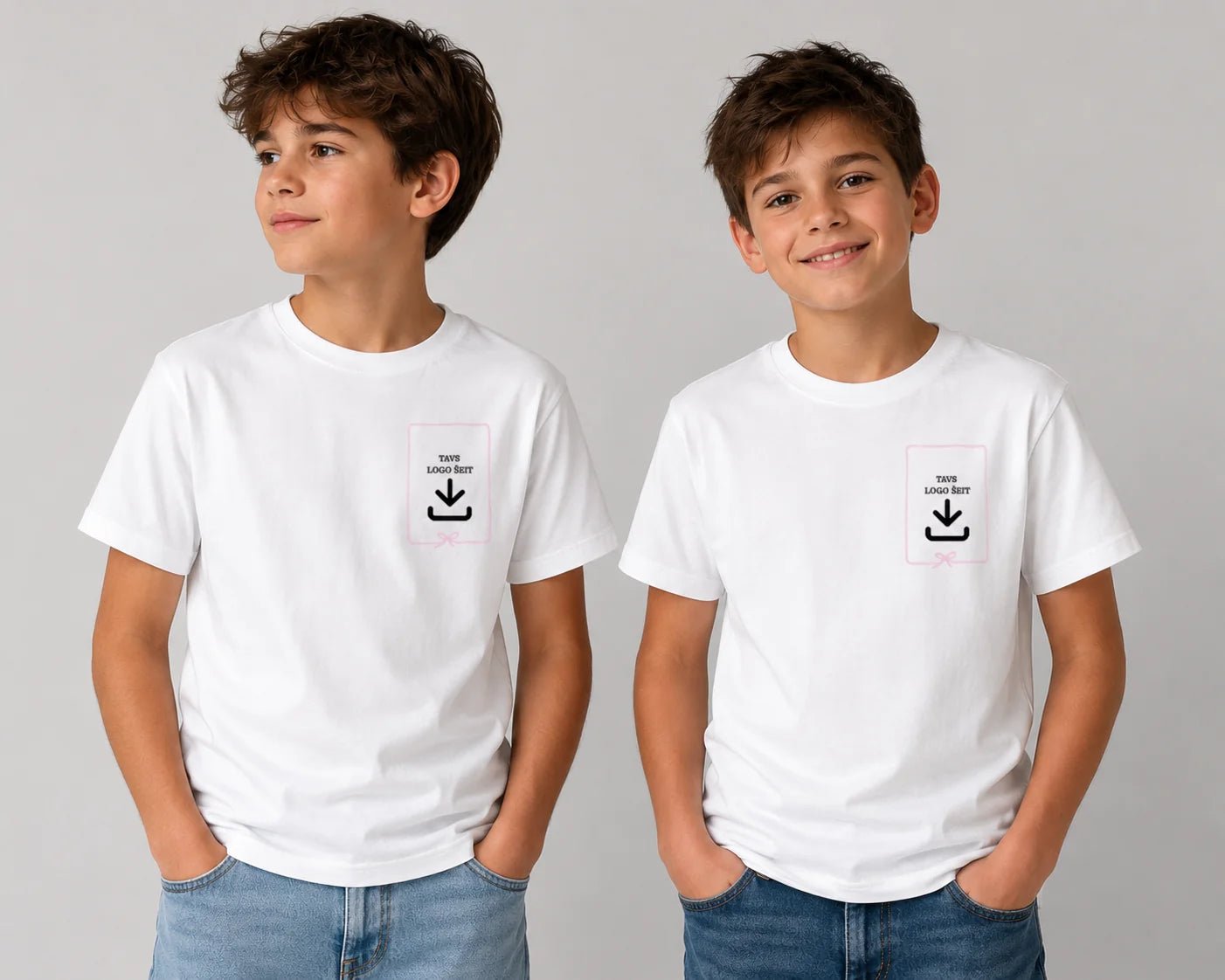 Nadruk na dziecięcym T-shircie z Twoim logo – dostępne w Šarlotes audumi