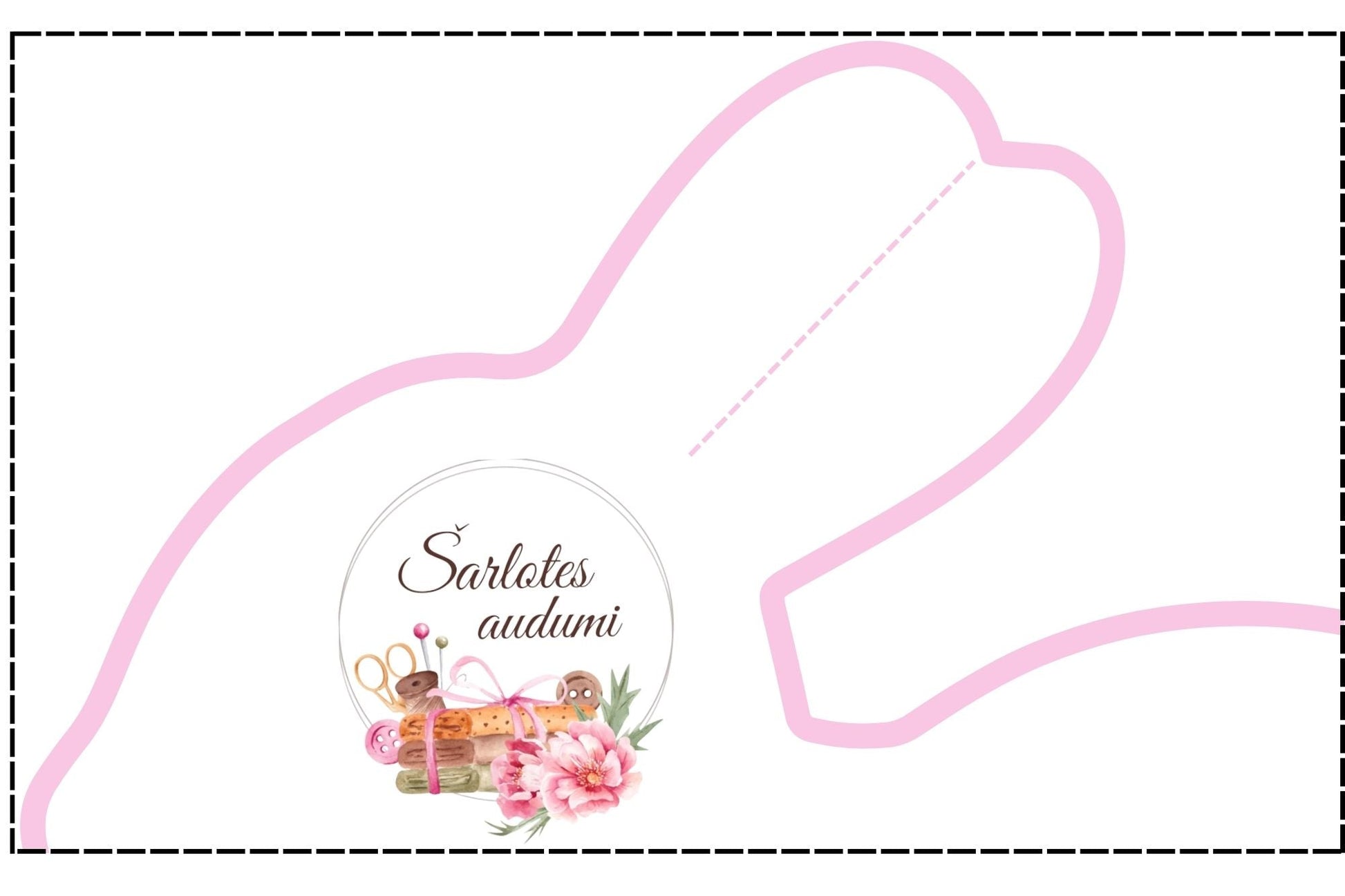 Image of FREE bunny cushion pattern (PDF) – available at Šarlotes audumi