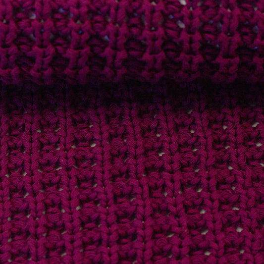 Image of thick 100% cotton knit - burgundy 615 g/m² – available at Šarlotes audumi