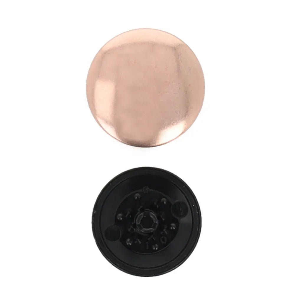Zdjęcie przedstawiające napy BOHIN Magic bez szczypiec 14 mm – Rose Gold, 4 szt. – dostępne online w Šarlotes audumi