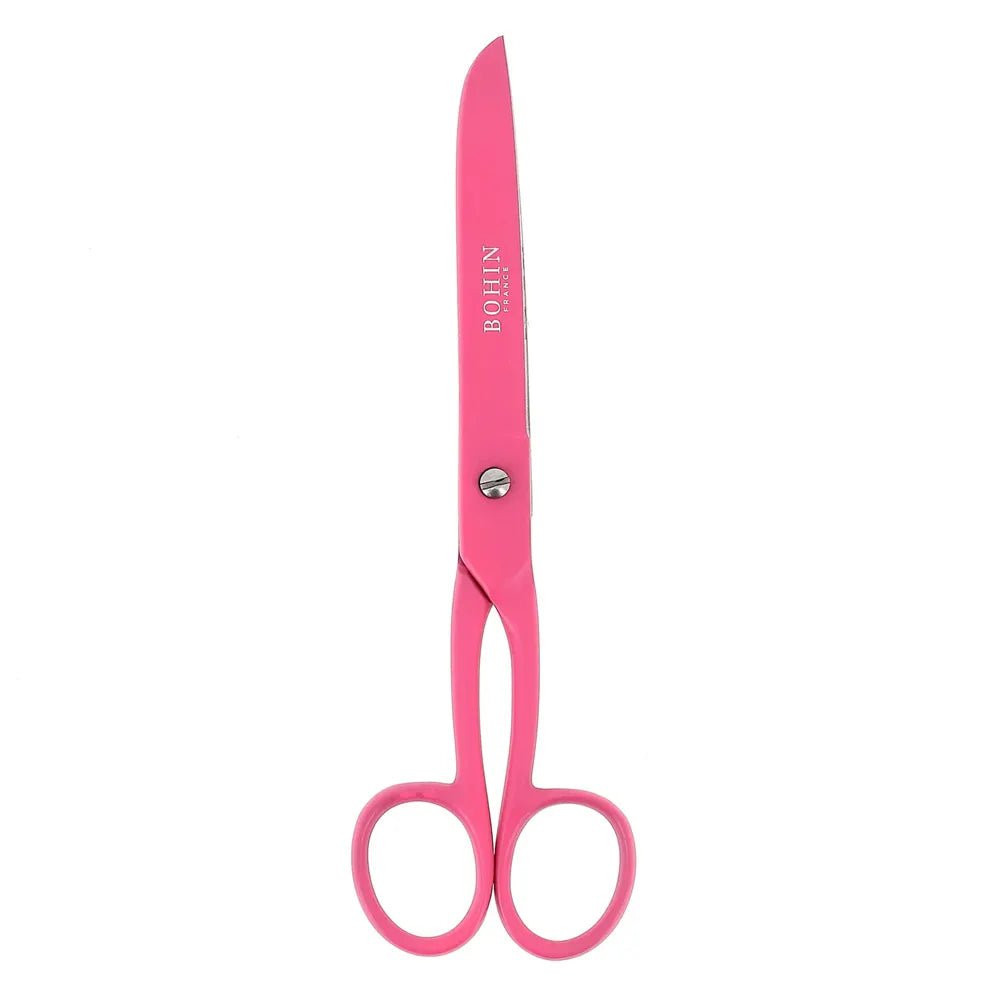 Zdjęcie nożyczek do szycia BOHIN z powłoką epoksydową – 17 cm, różowe – dostępne online w Šarlotes audumi