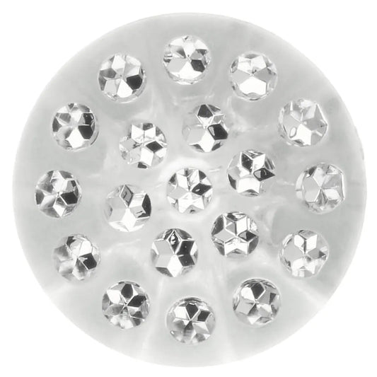 Image with transparent decorative shank buttons with crystals – available online at Charlotte's Fabrics