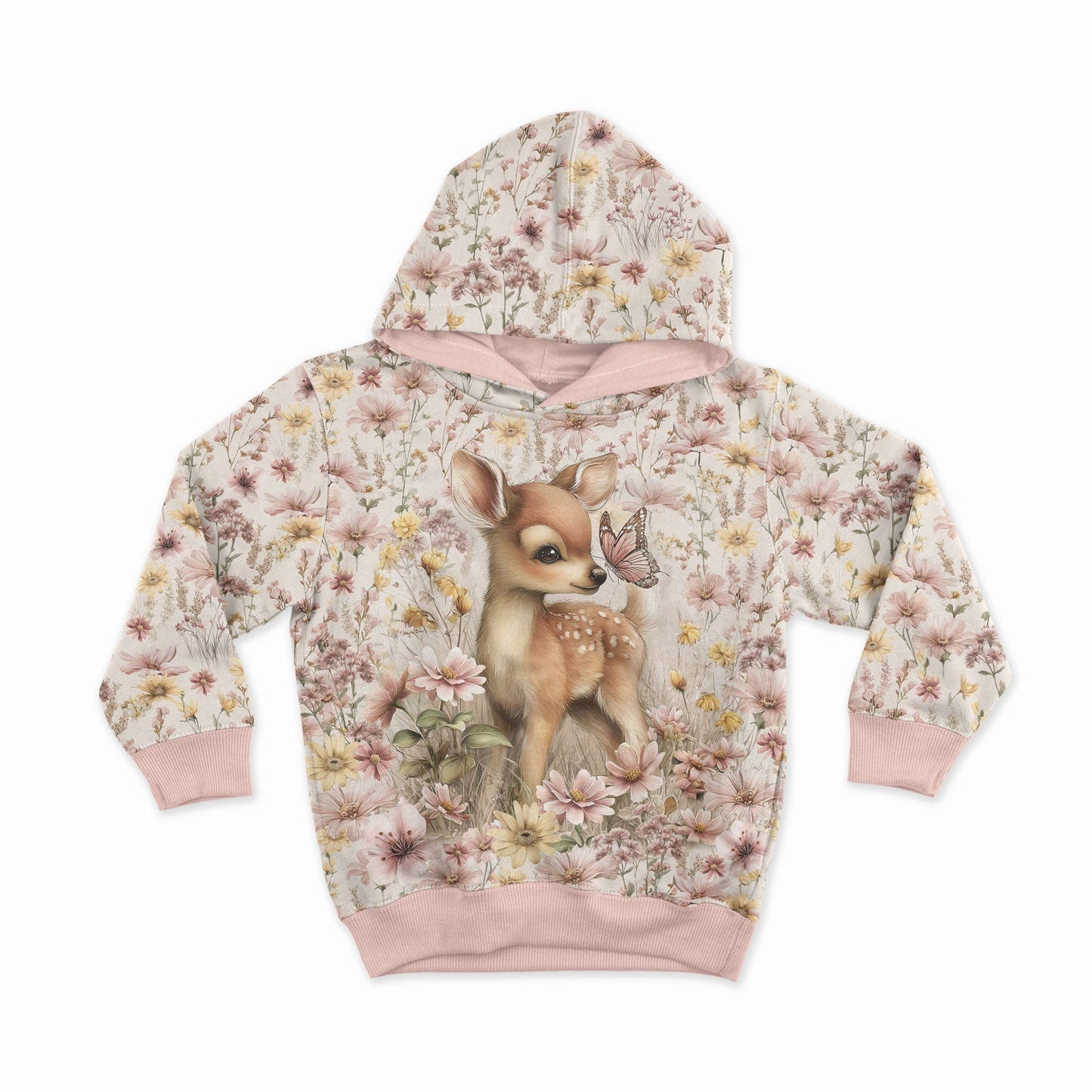 Obraz z panelem z dzianiny pętelkowej 40x50 cm – Bambi na kwiecistej łące 250 g/m² – dostępny w Šarlotes audumi