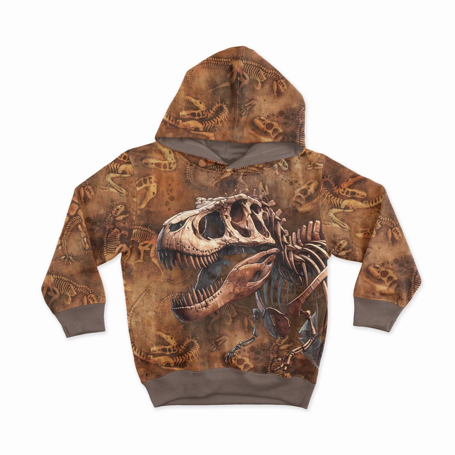 Image of a loop-knit panel 40x50 cm - dinosaur fossils 250 g/m² – available at Šarlotes audumi