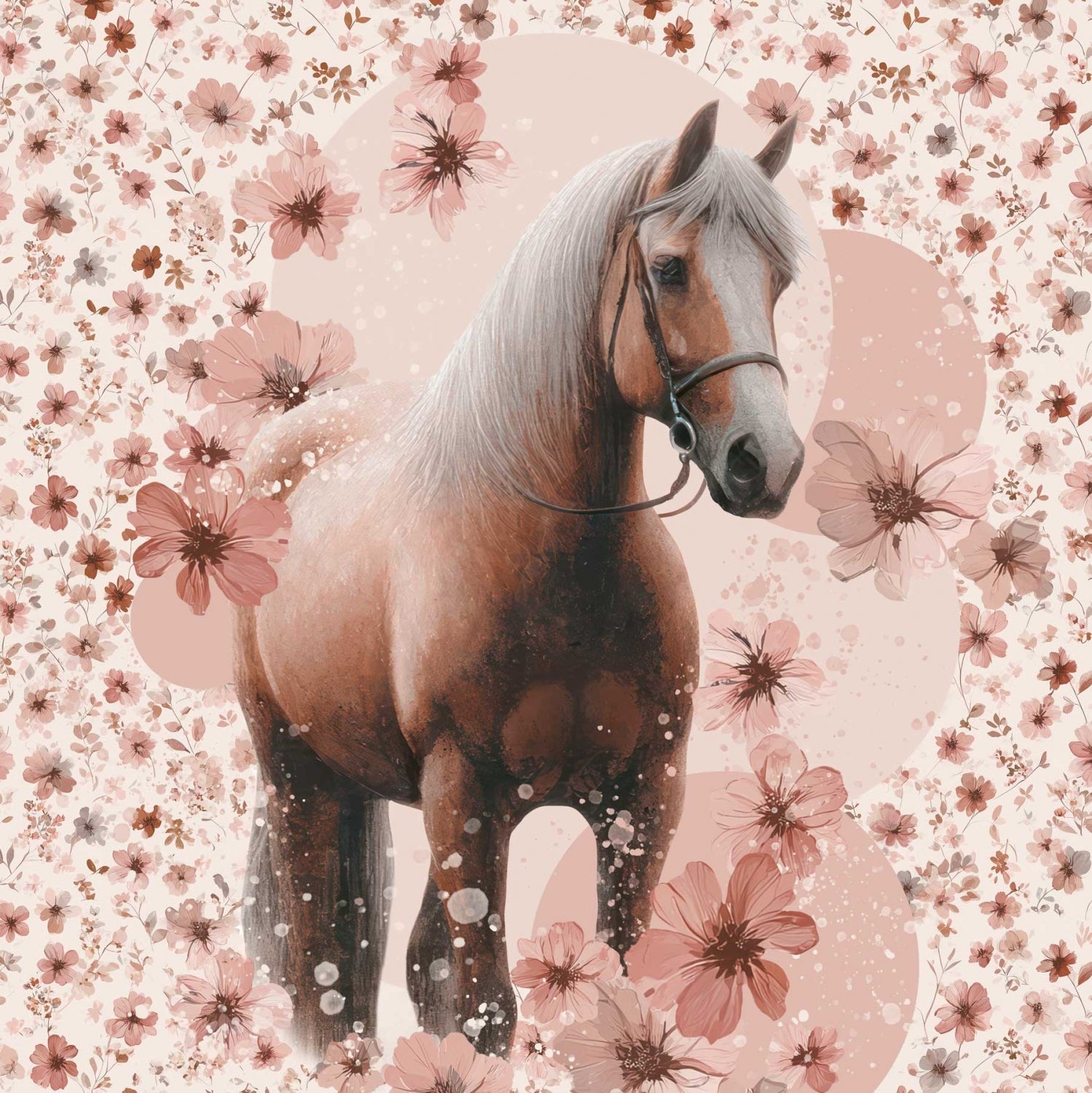 Image of a French terry panel 40x50 cm - pastel rider 250 g/m² – available at Šarlotes audumi