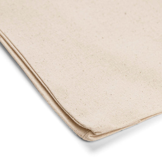 Image of a natural cotton bag with sides and bottom 28 x 32 cm (180 g/m²) – available at Šarlotes audumi