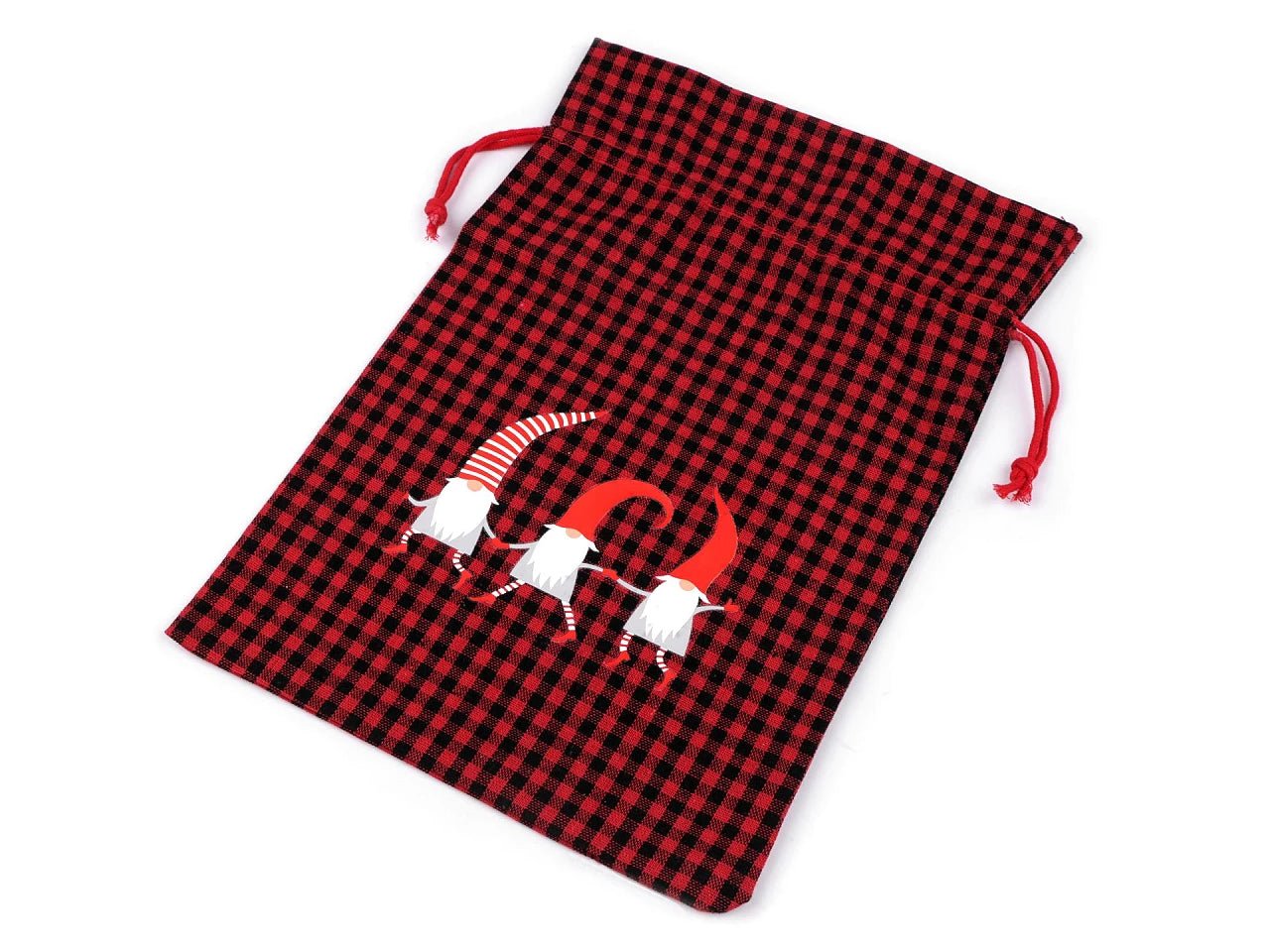 Zdjęcie z bawełnianą torebką na prezent „Rūķi” 20 × 30 cm – dostępna online Šarlotes audumi