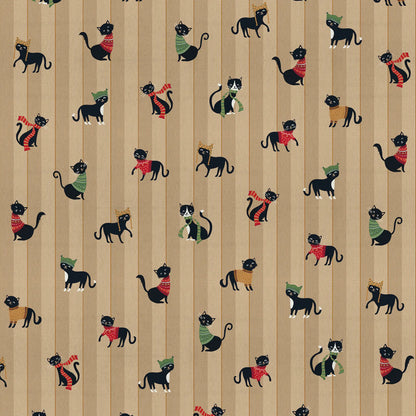 Canvas Fabric - Cats in Scarves
