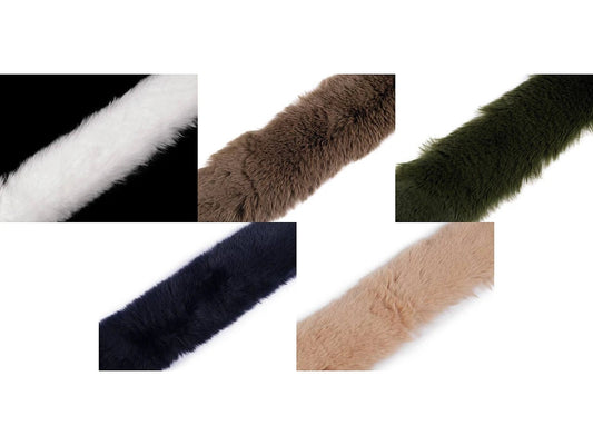 Image with Decorative faux fur trim – 1 m | Faux fur trim for hoods, jackets, and costumes – available at Šarlotes audumi