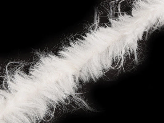 Zdjęcie dekoracyjnej wstążki z piór z długim puchem, 6 cm – dostępna online w tkaninach Charlotte