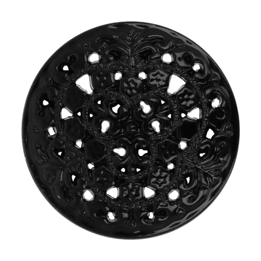 Image of decorative shank buttons - black 22.5 mm – available at Šarlotes audumi