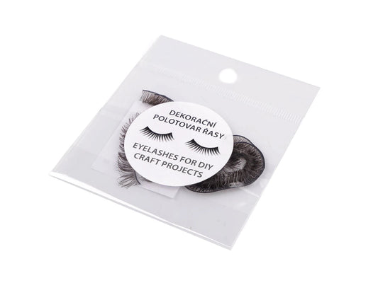 Image of decorative eyelashes for toys and dolls, dark brown – available at Šarlotes audumi