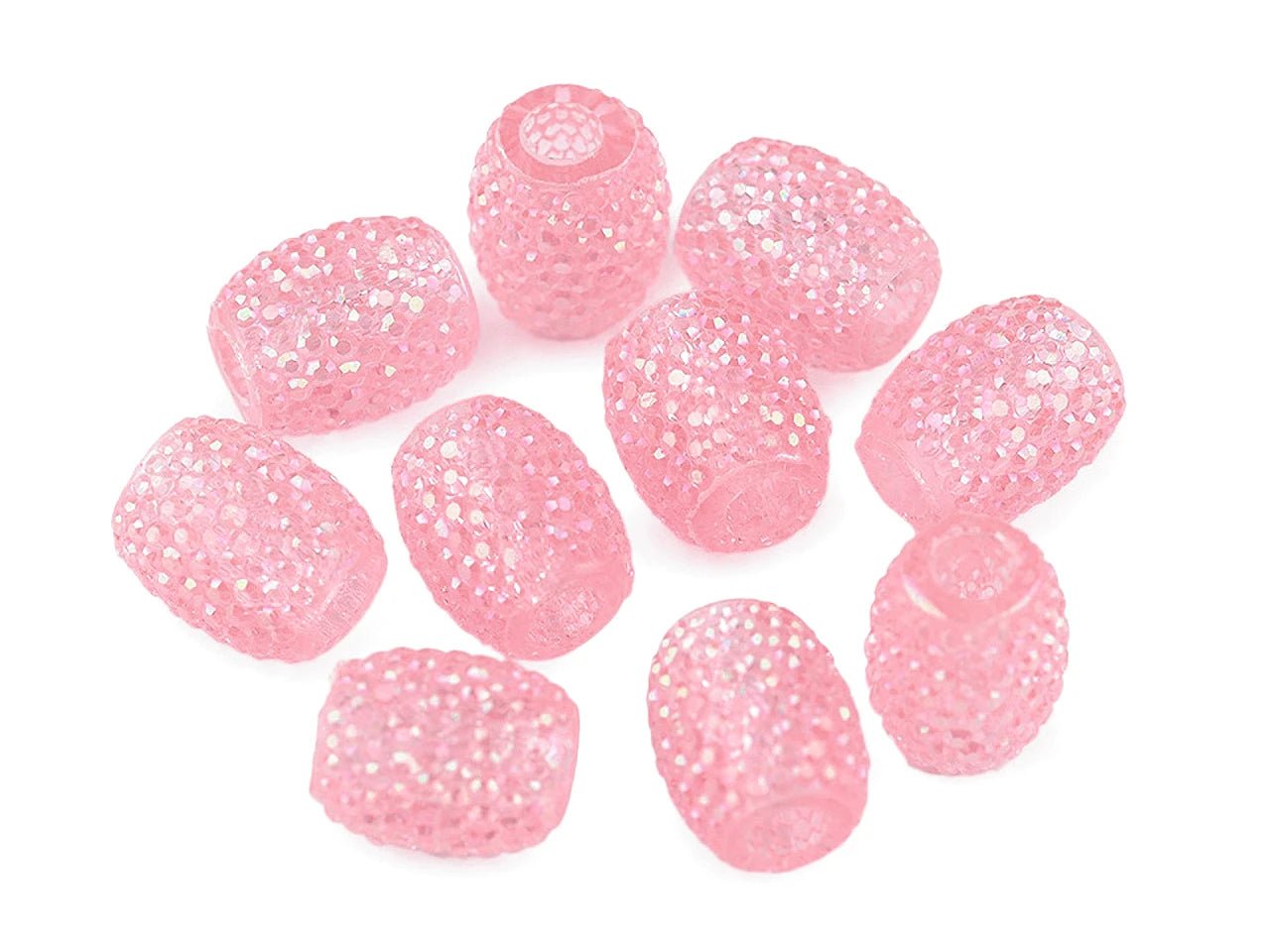 Image with Decorative shiny beads with a large hole 13×15 mm – available at Šarlotes audumi