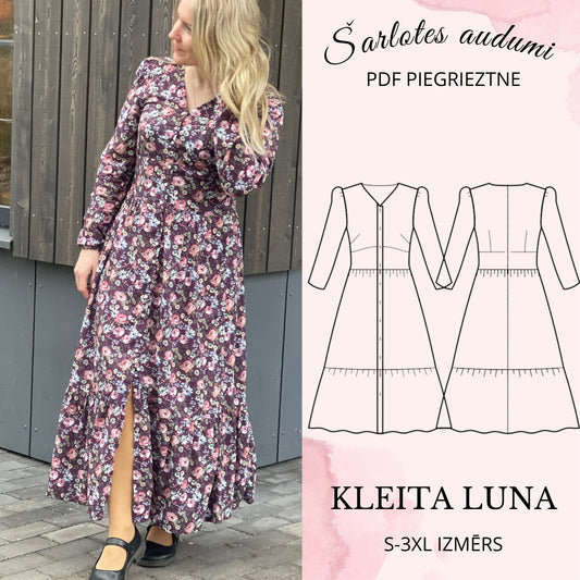 Digital dress pattern Luna