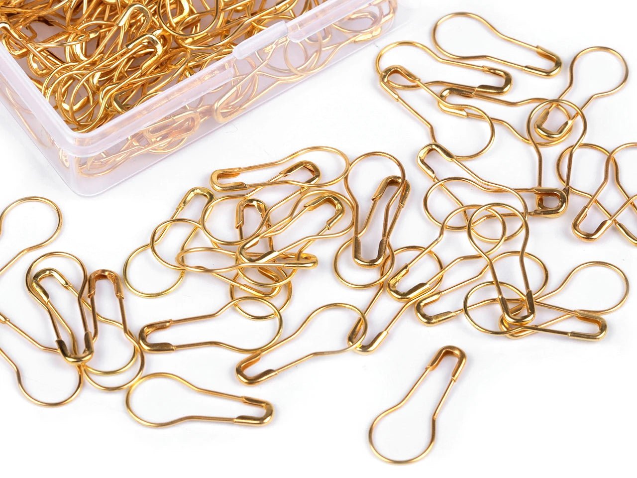 alt
Image of safety pins in a box, 22 mm (approx. 150 pcs.) – available at Šarlotes audumi
