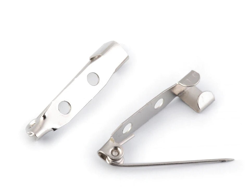Safety pins, paper clips for making pins 5x25 mm - silver (pack of 10 pcs)
