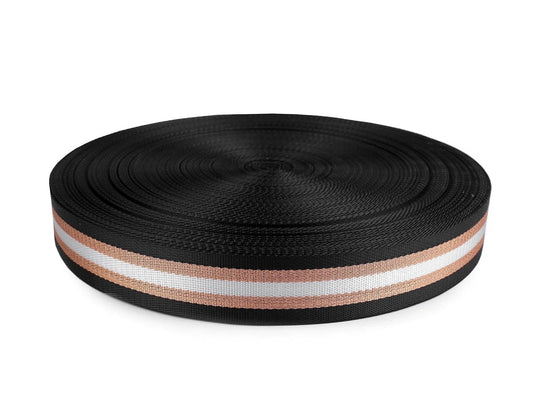 Image of Double woven ribbon 40 mm – durable, decorative and versatile – available at Šarlotes audumi