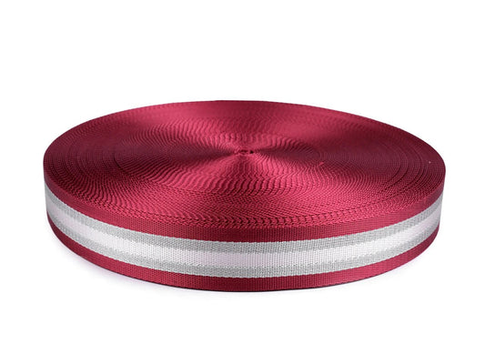 alt
Image with double-sided polyester ribbon with lurex 40 mm – available at Šarlotes audumi