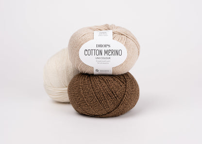 Yarn DROPS Cotton Merino – 50 g / 110 m – available at Šarlotes audumi