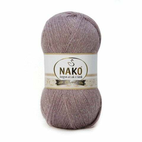 NAKO ANGORA LUX SIMLI yarn with shimmer - 550m 100g