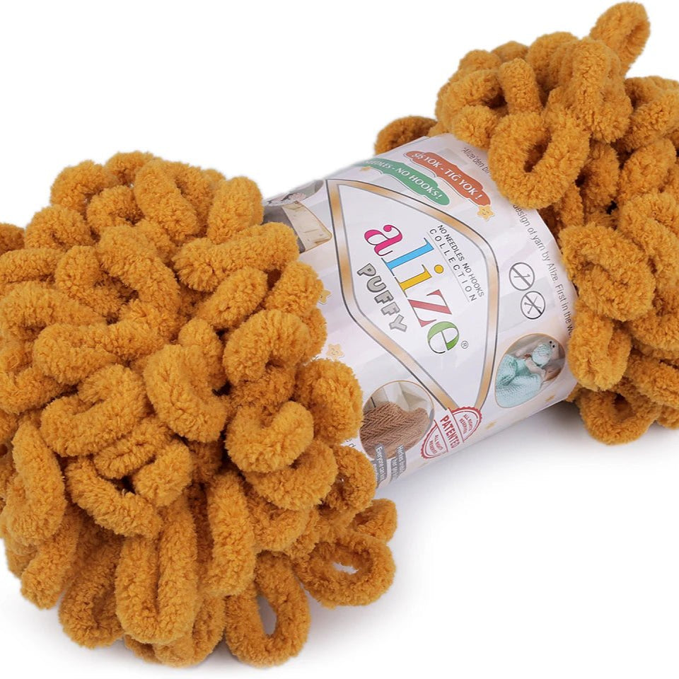 Alize Puffy Yarn - smoky green 9 m 100g #02