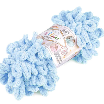 Yarn Alize Puffy - light blue 9 m 100g #183