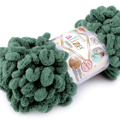 Yarn Alize Puffy - dark green 9 m 100g #532