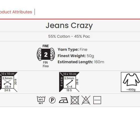 Yarn Art Jeans Crazy yarn - 160 m 50g #8210