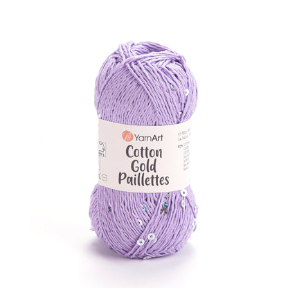 Image of YarnArt Cotton Gold Paillettes yarn with sequins - 50g / 140m – available at Charlotte's Fabrics