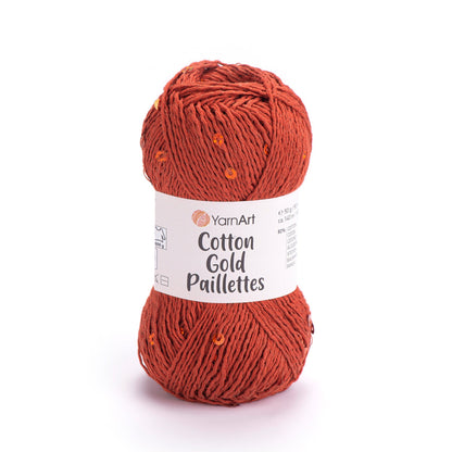 Image of YarnArt Cotton Gold Paillettes yarn with sequins - 50g / 140m – available at Šarlotes audumi