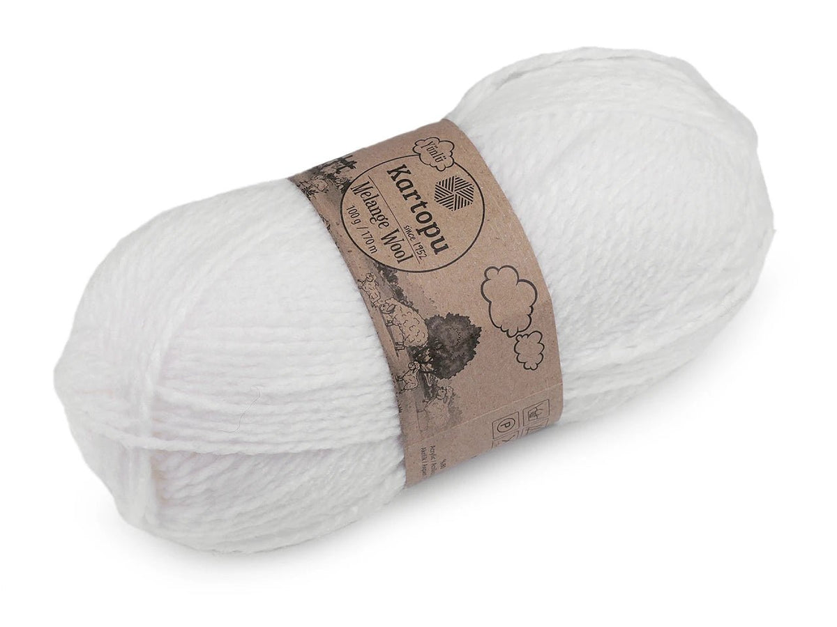 Zdjęcie przędzy z wełną KARTOPU MELANGE WOOL 100 g / 170 m – dostępna online w Šarlotes audumi