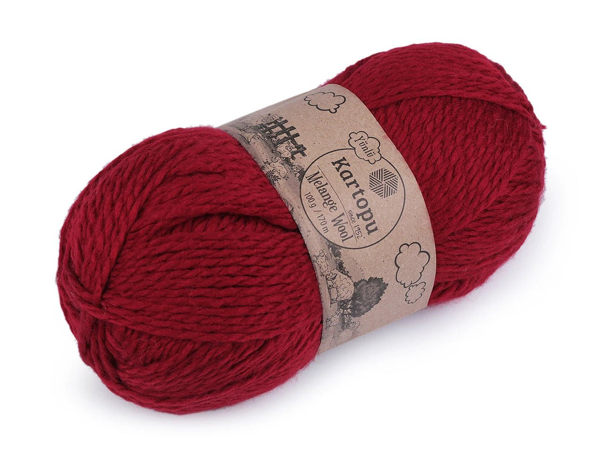 Zdjęcie przędzy z wełną KARTOPU MELANGE WOOL 100 g / 170 m – dostępna online w Šarlotes audumi