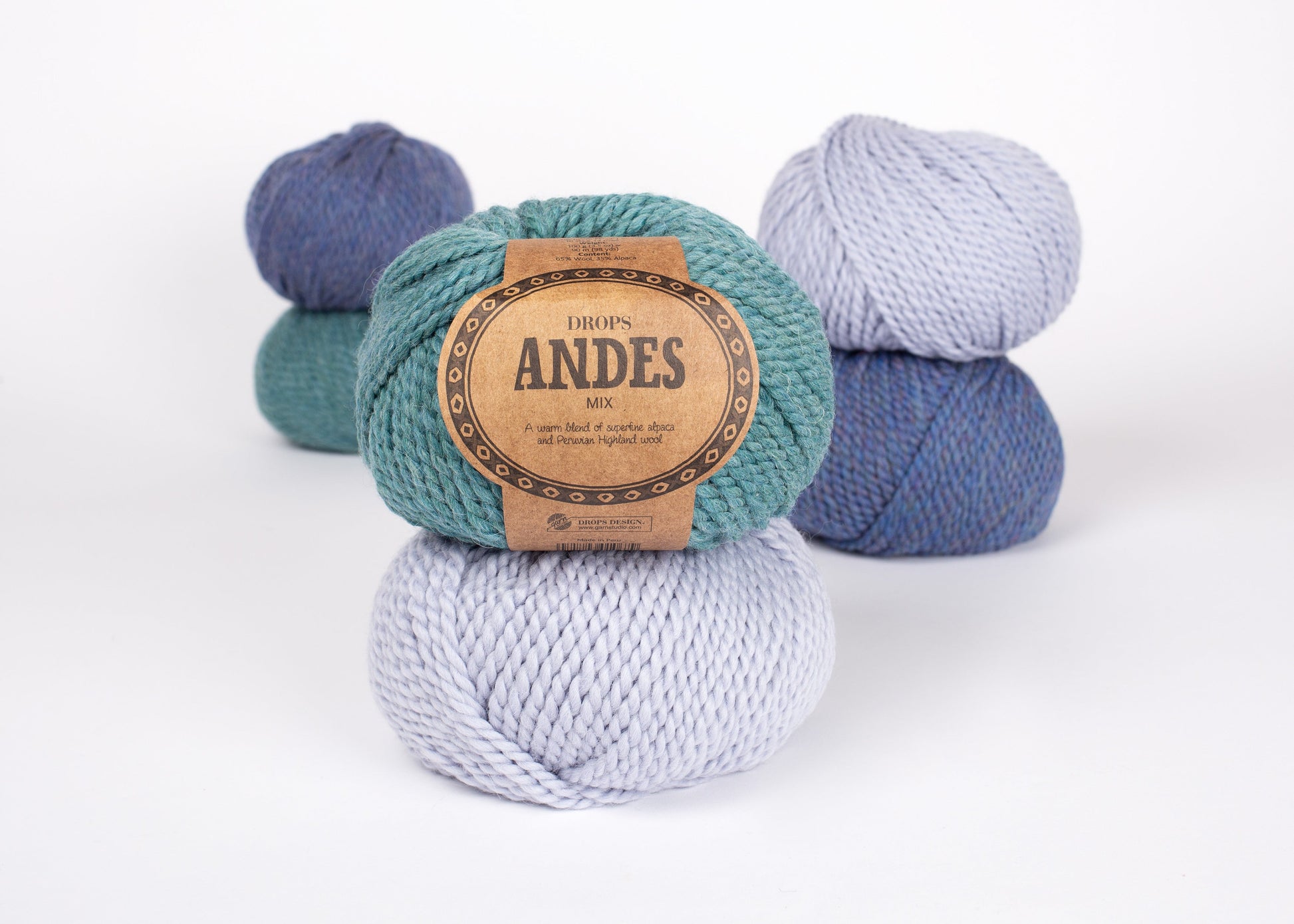 Image of DROPS Andes yarn - 100 g / 90 m – available at Šarlotes audumi