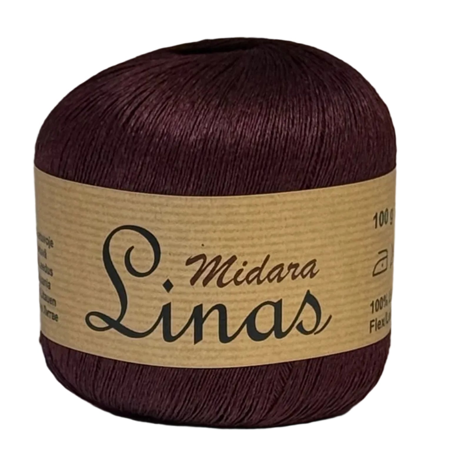 Attēls ar Dzijas, lina diegi Midara Linas – 100 g/ 600 m – pieejams Šarlotes audumi