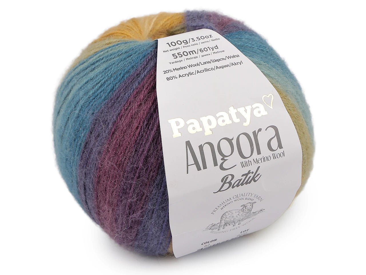 Image of Papatya Angora Batik yarn 100g / 550m – available at Šarlotes audumi