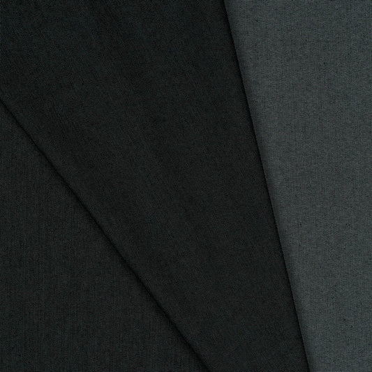 Black denim fabric with elastane 200 g/m²