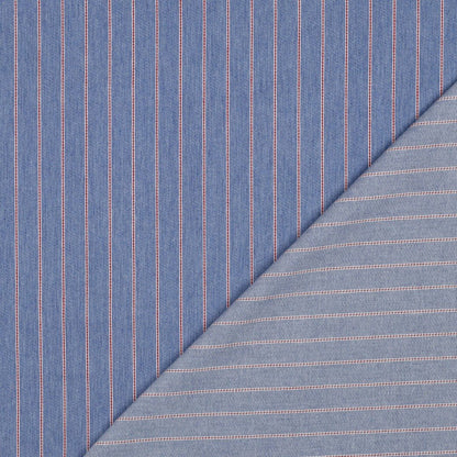 Image of striped denim fabric 190 g/m² – available at Charlotte’s Fabrics