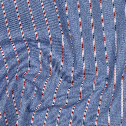 Image of striped denim fabric 190 g/m² – available at Charlote's fabrics