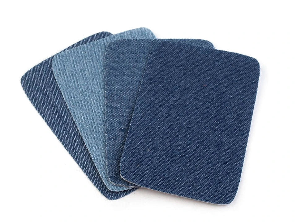 Image of an iron-on denim patch, 5.3 × 7.9 cm, set of 2 pcs. – available online at Charlotte's Fabrics