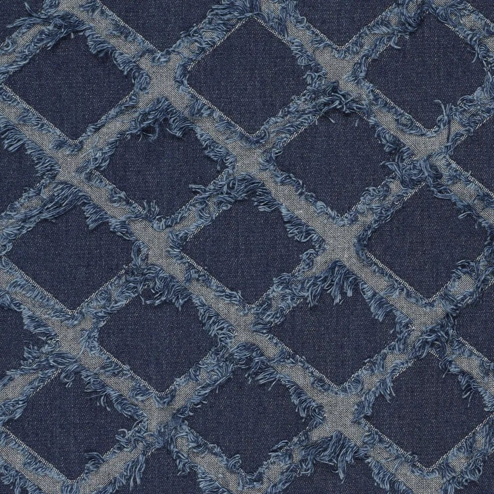 Image of denim fabric with elastane - decorative fringes 360 g/m² – available at Charlotte's Fabrics