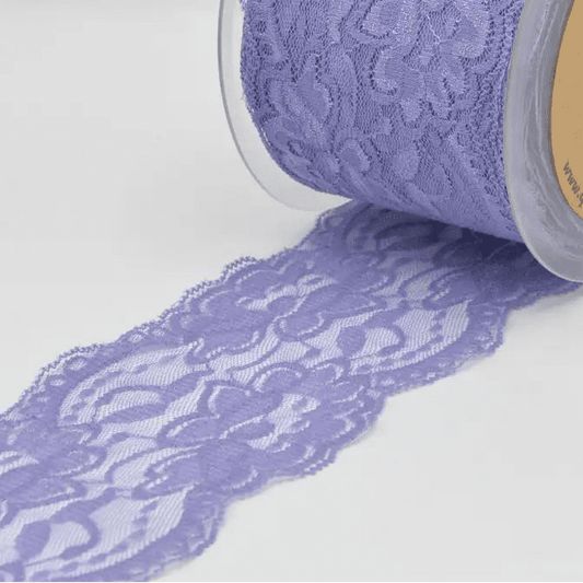 Image of Elastic lace 10 cm - lilac – available at Šarlotes audumi