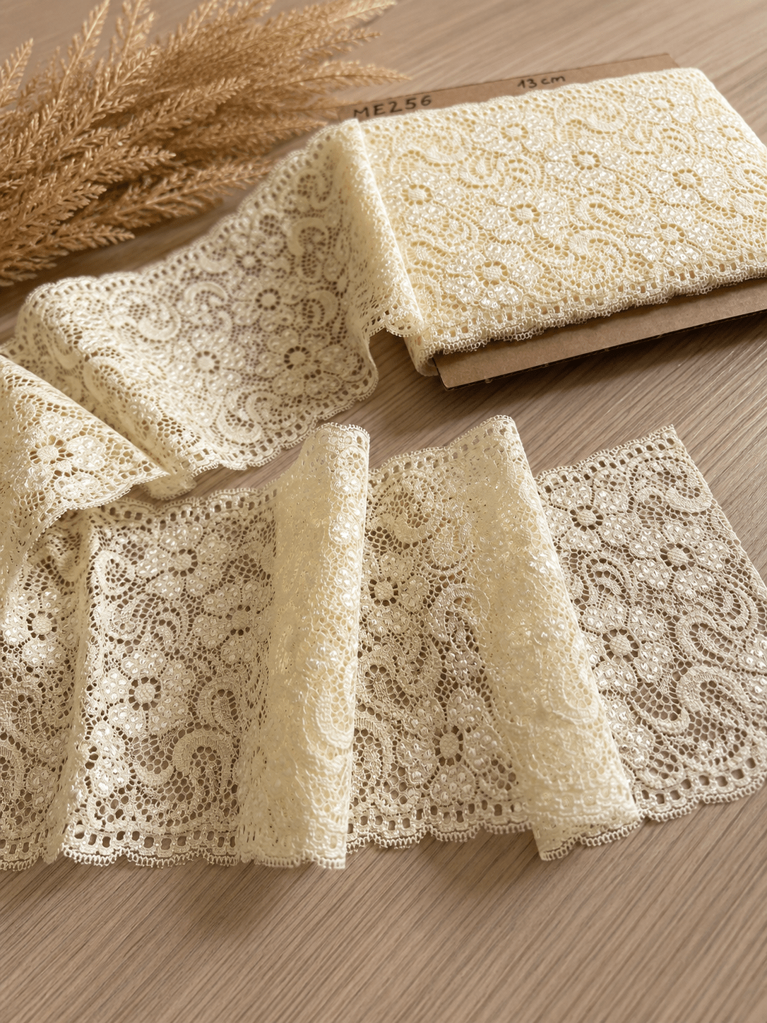 Image with elastic lace 13 cm - yellow – available at Šarlotes audumi