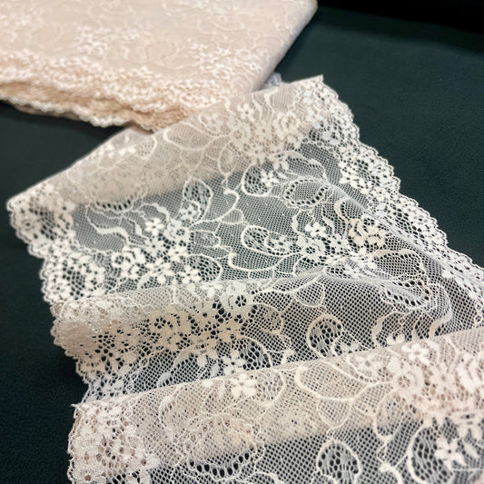 Image of elastic lace 20 cm - cream shade – available at Charlotte's Fabrics