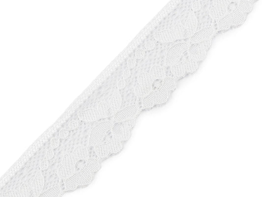Image of elastic lace 2.8 cm - warm white – available at Šarlotes audumi