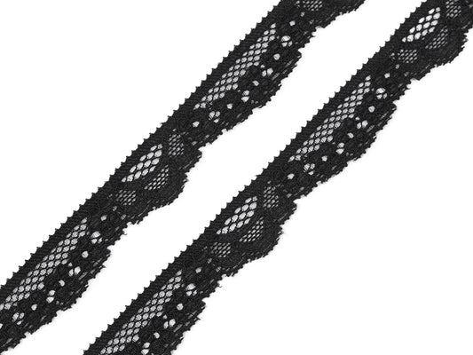 alt
Elastic polyamide lace - 1.5 cm black