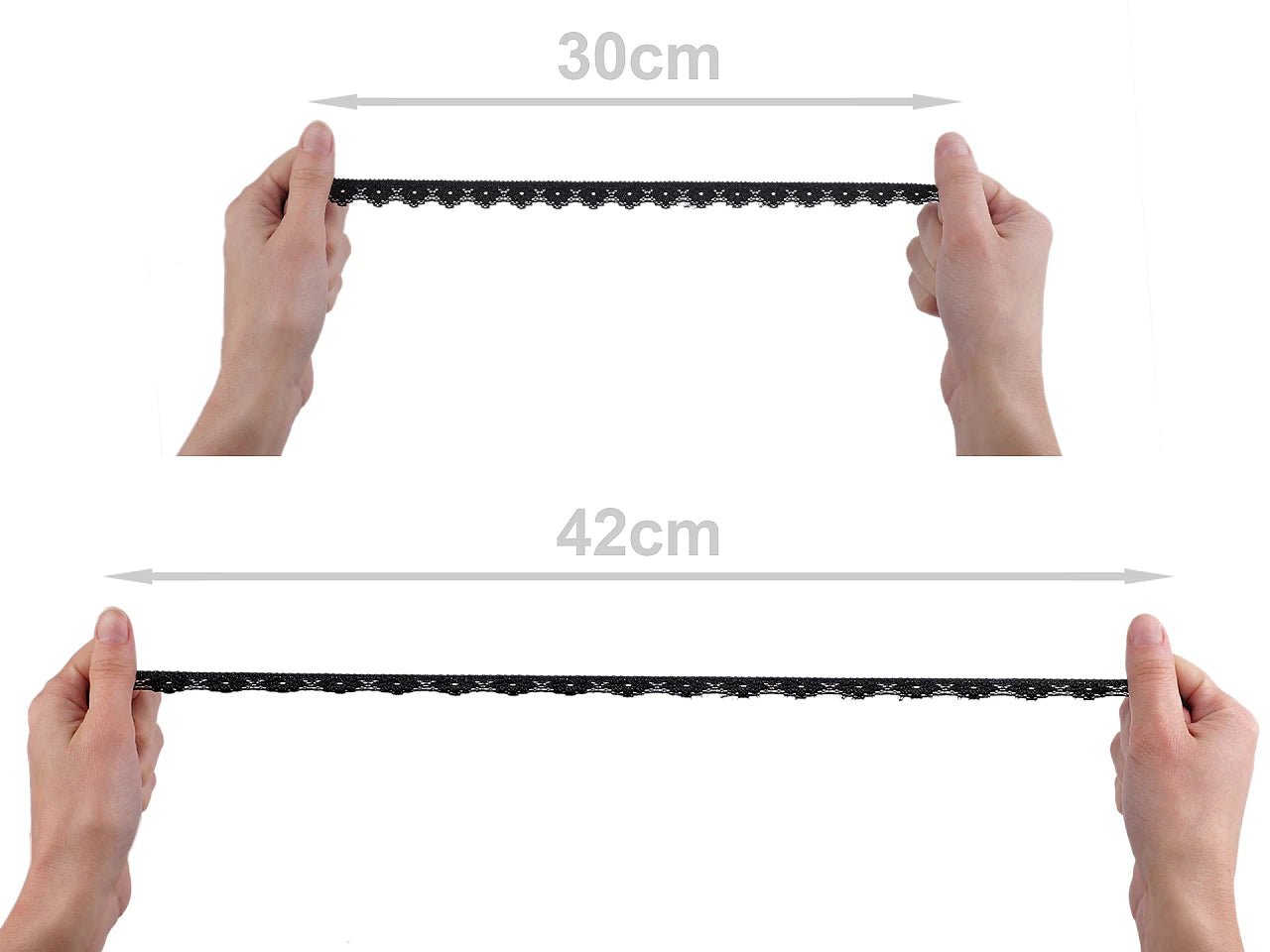 Elastyczna koronka poliamidowa - 1,5 cm ciepła biała
