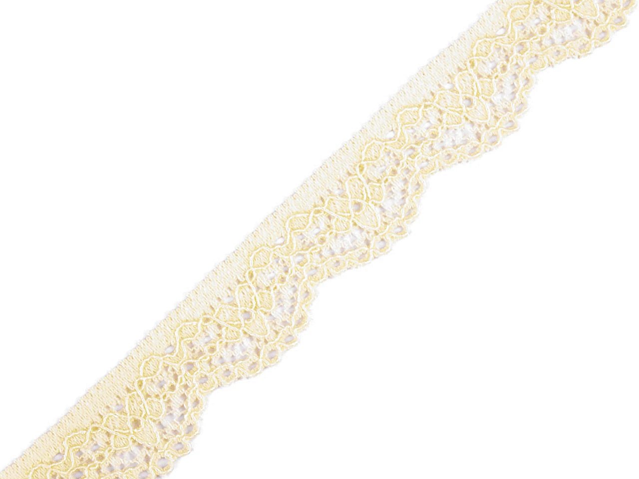 Elastyczna koronka poliamidowa - 1,6 cm waniliowa