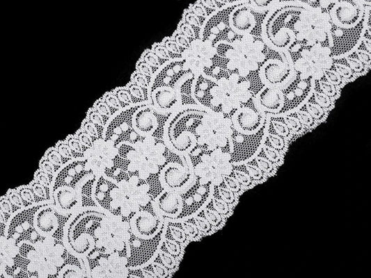 alt
Elastic polyester lace - 10 cm - milky white