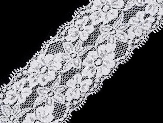 alt
Elastic polyester lace - 6 cm white